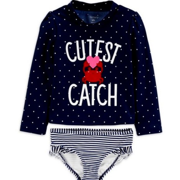 NWt 2t 2 carters crab lobster rash guard swim suit - Picture 1 of 7
